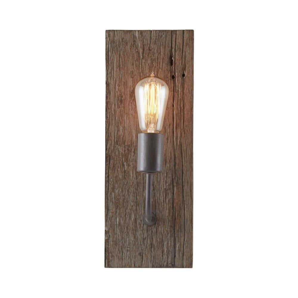 Freyza | Ovenaris Vintage Industrial Wood Wall Light – Industrial Bedroom Hallway