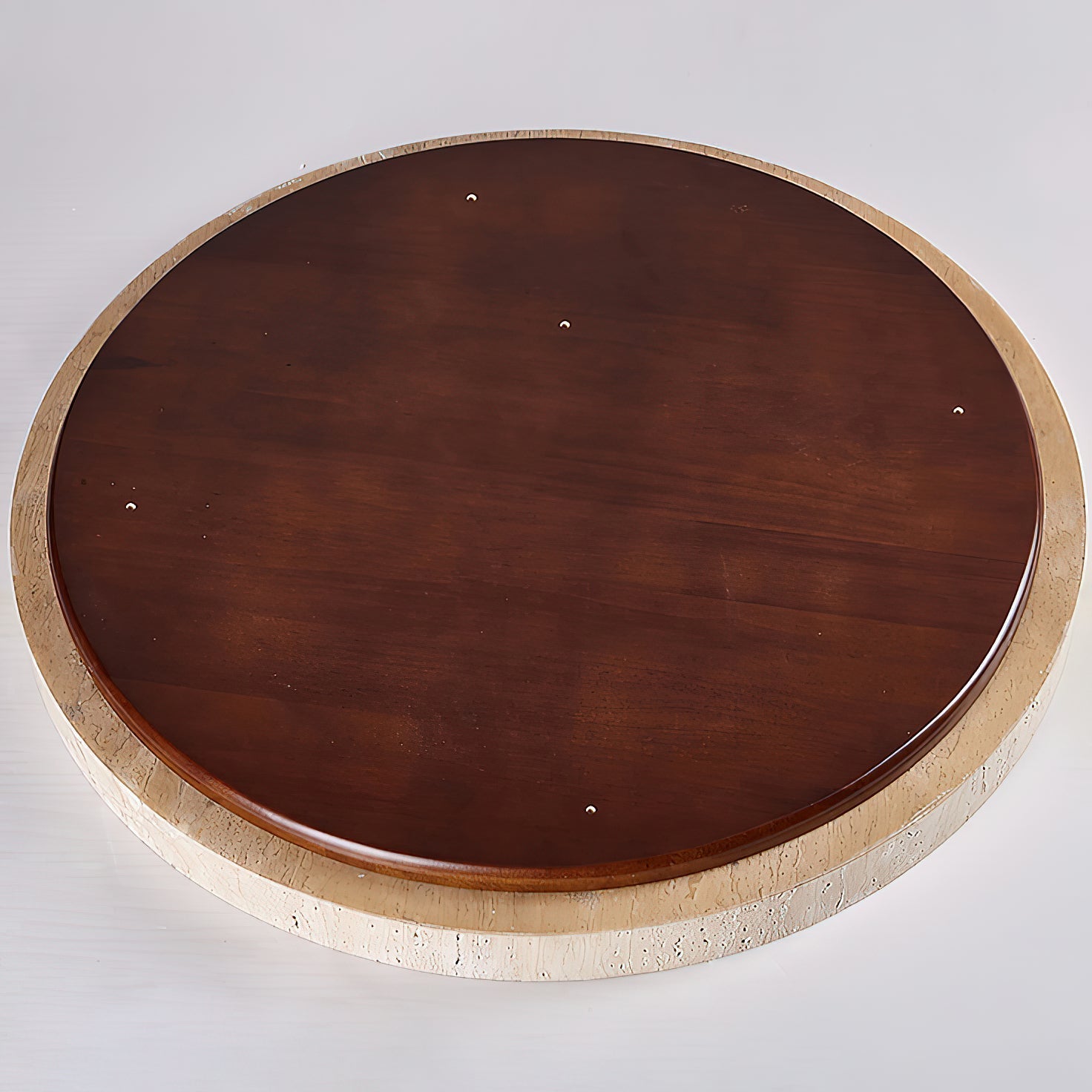 Freyza | Symiror Luminaire de plafond rond en travertin – Chambre, salon