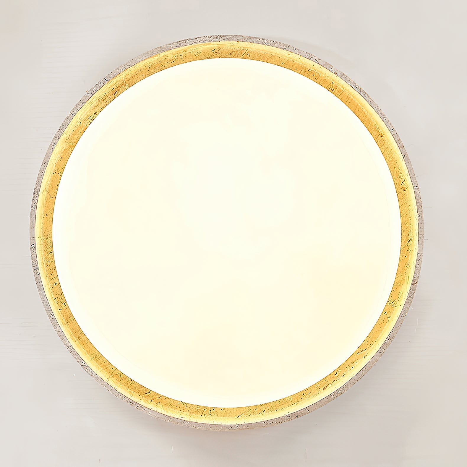 Freyza | Symiror Luminaire de plafond rond en travertin – Chambre, salon