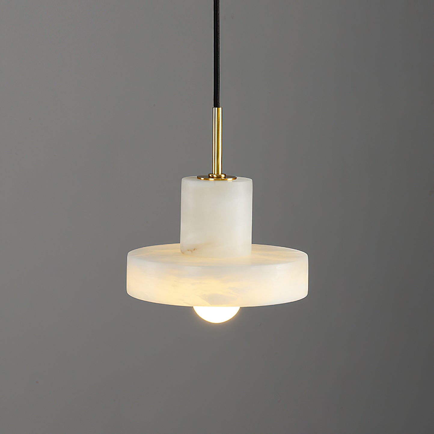 Freyza | Cavelen Brass Alabaster Brass Pendant Light – Kitchen Dining Room