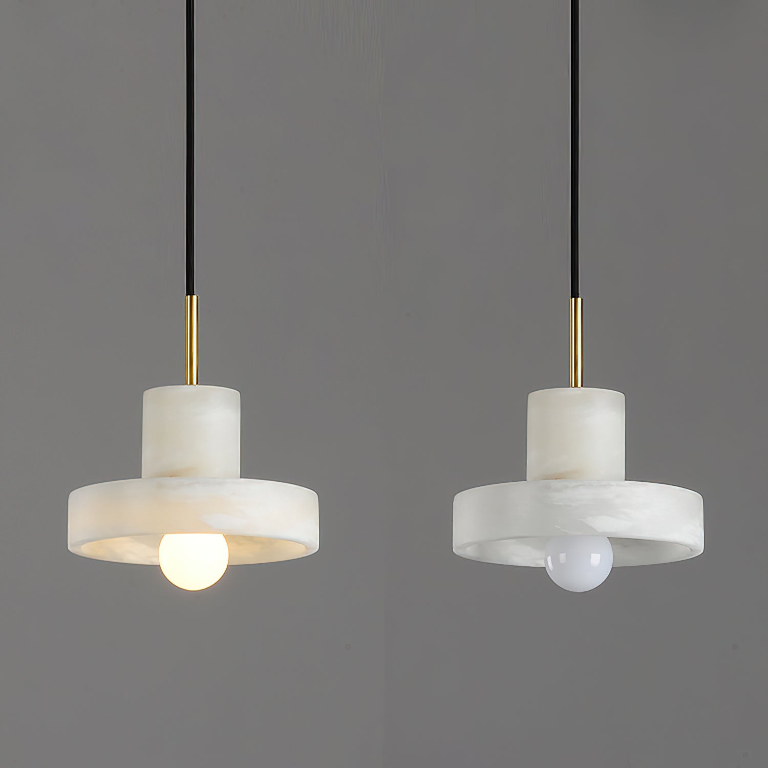 Freyza | Cavelen Brass Alabaster Brass Pendant Light – Kitchen Dining Room