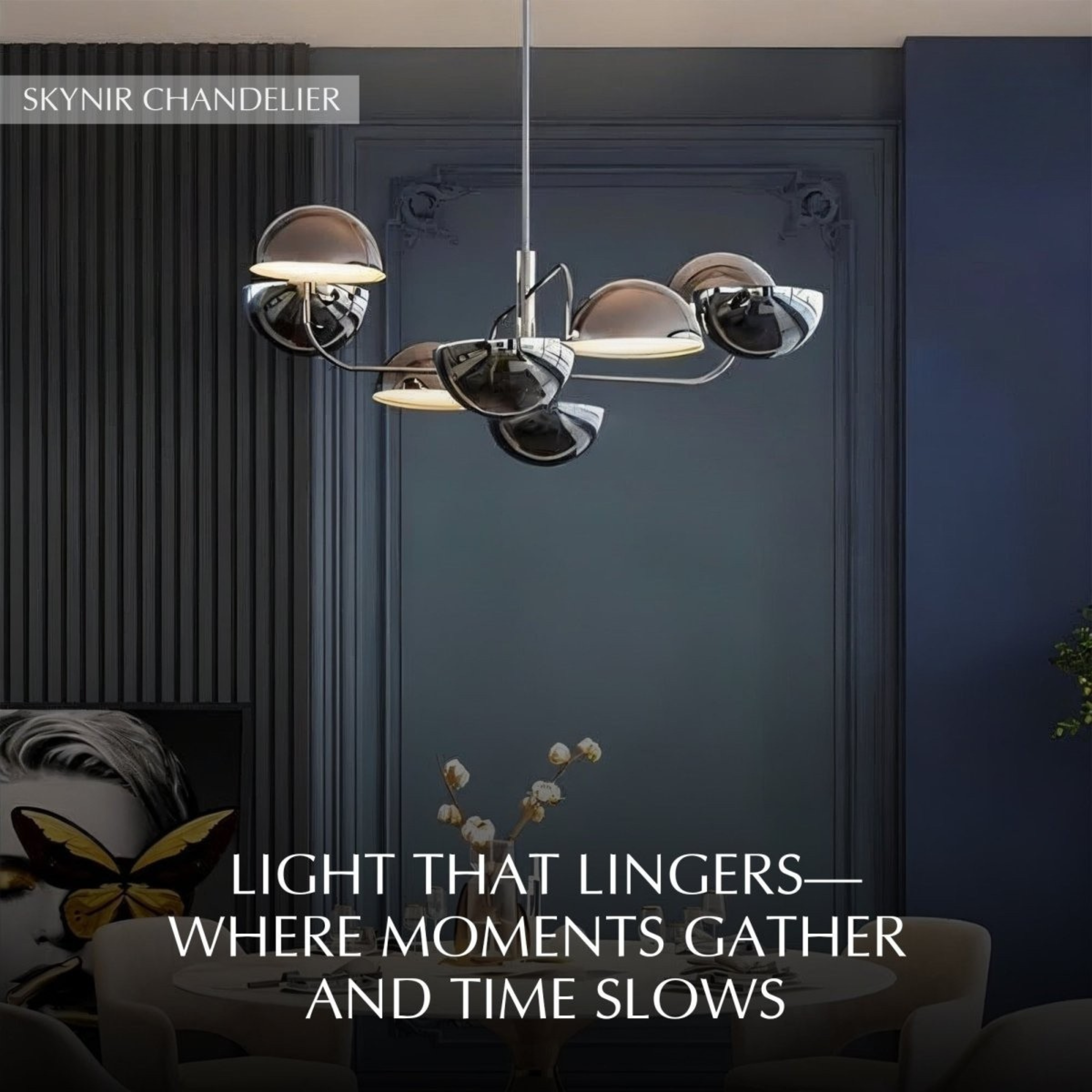 Freyza - Elegant Modern Polished Metal Sphere Chandelier