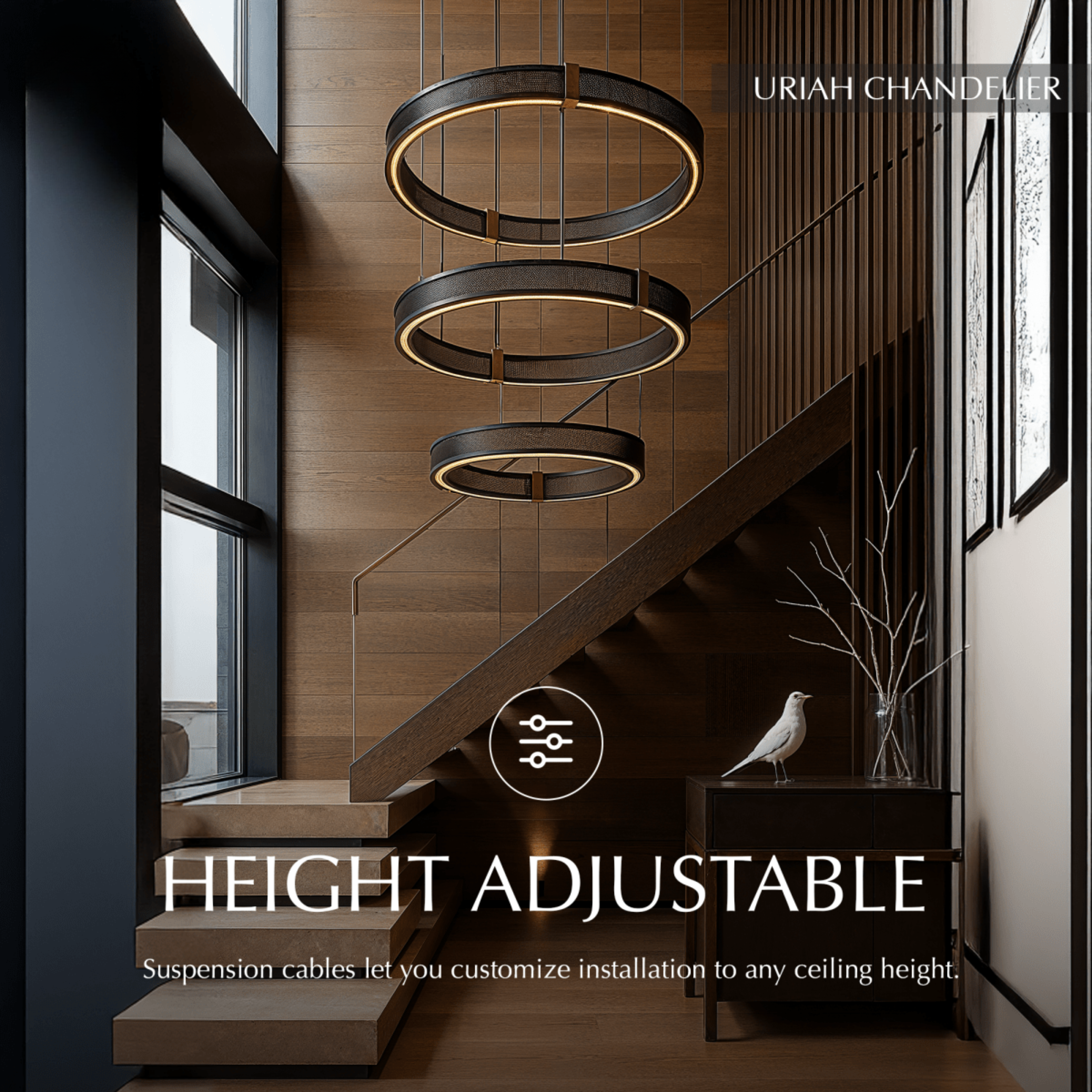 Freyza - Modern Elegant Aluminum Ring Chandelier Light Fixture