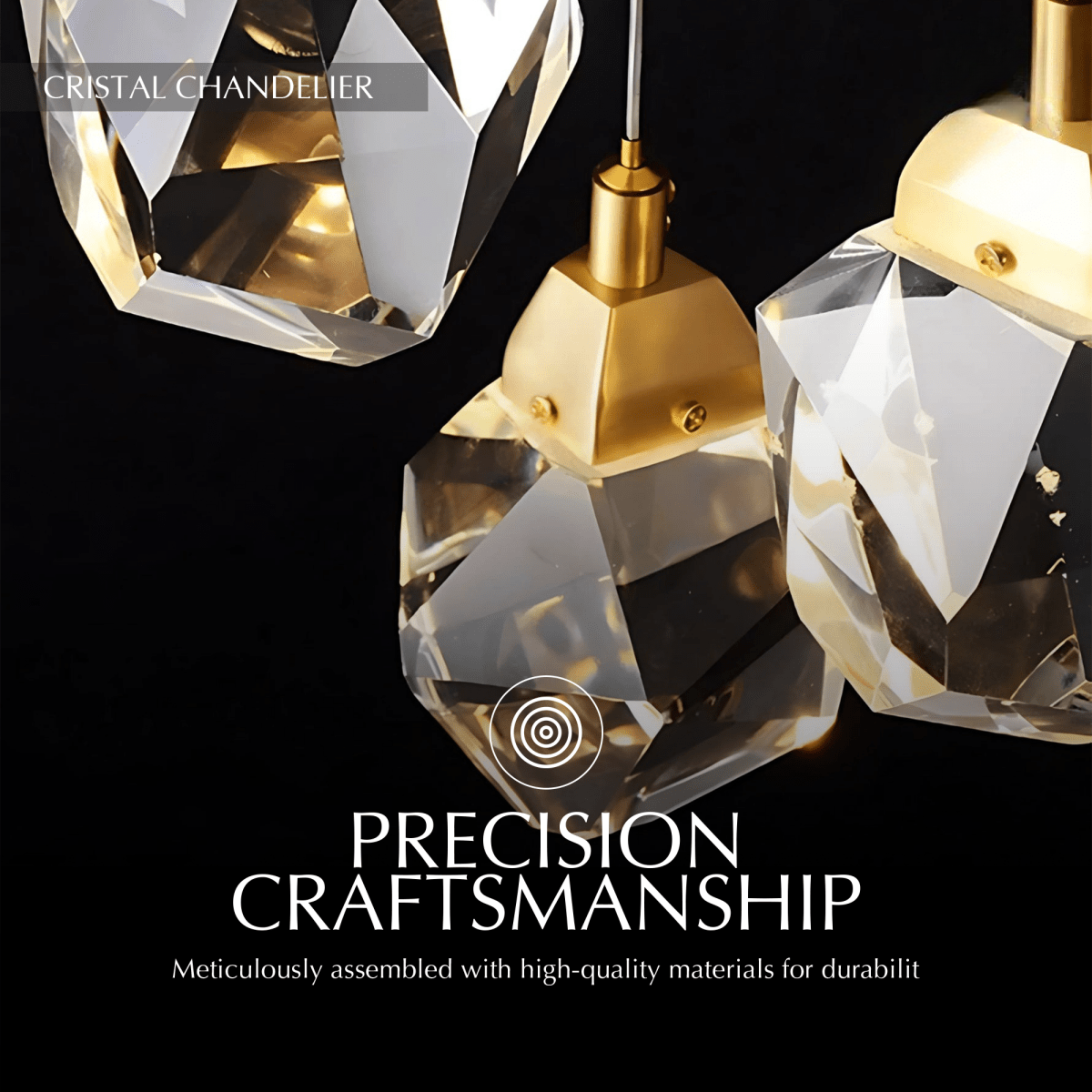 Freyza - Elegant Modern Crystal Chandelier Light Fixture