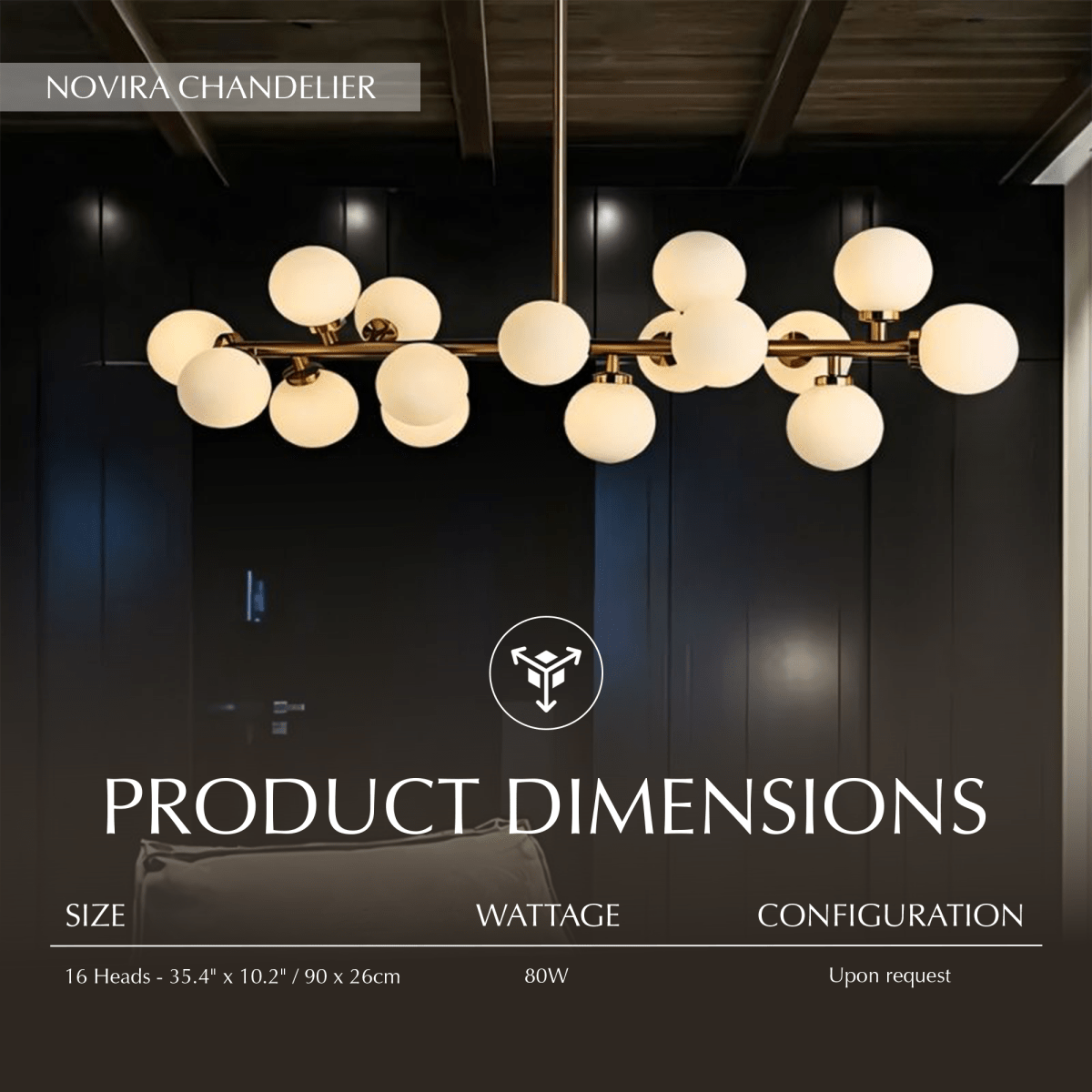 Freyza - Stylish Modern Metal And Glass Dining Room Chandelier