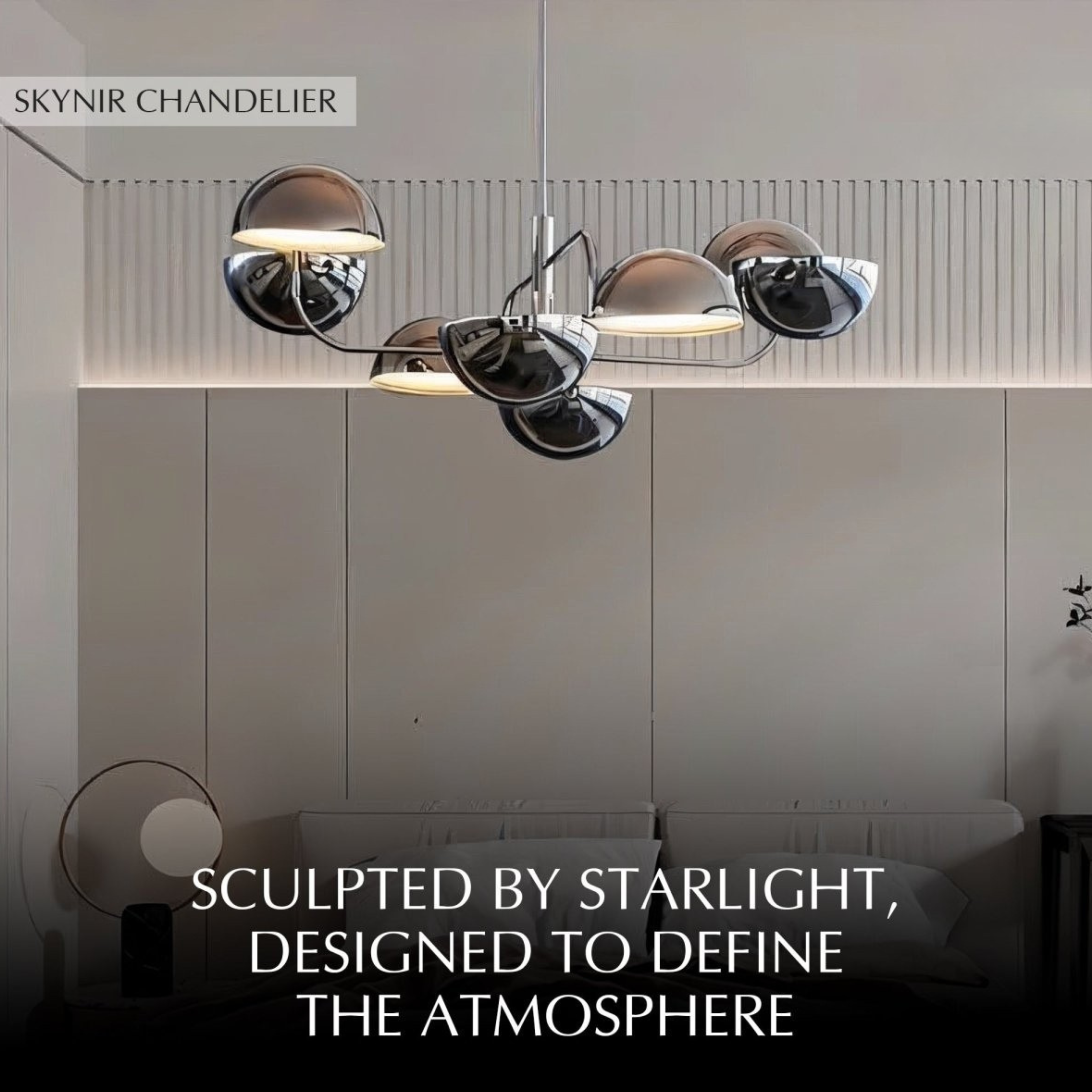 Freyza - Elegant Modern Polished Metal Sphere Chandelier