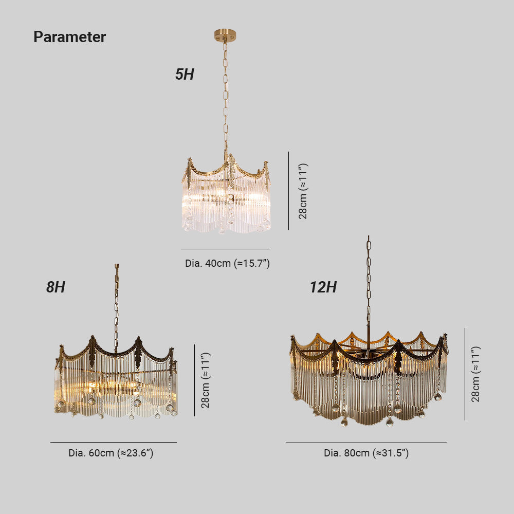 Freyza | Lustre en verre – Salle à manger et salon de style champêtre