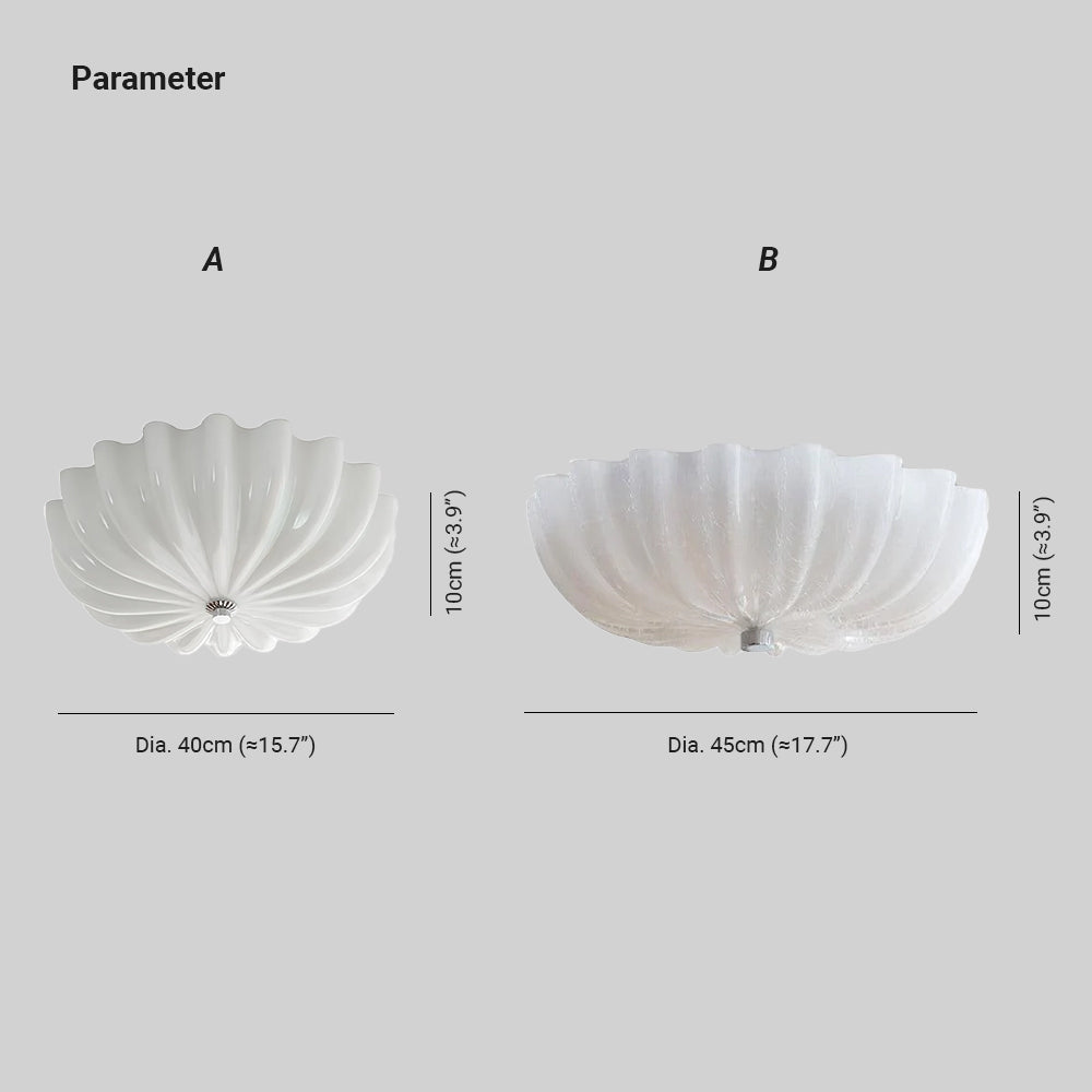 Freyza | Plafonnier encastré en verre – Chambre, couloir, cuisine