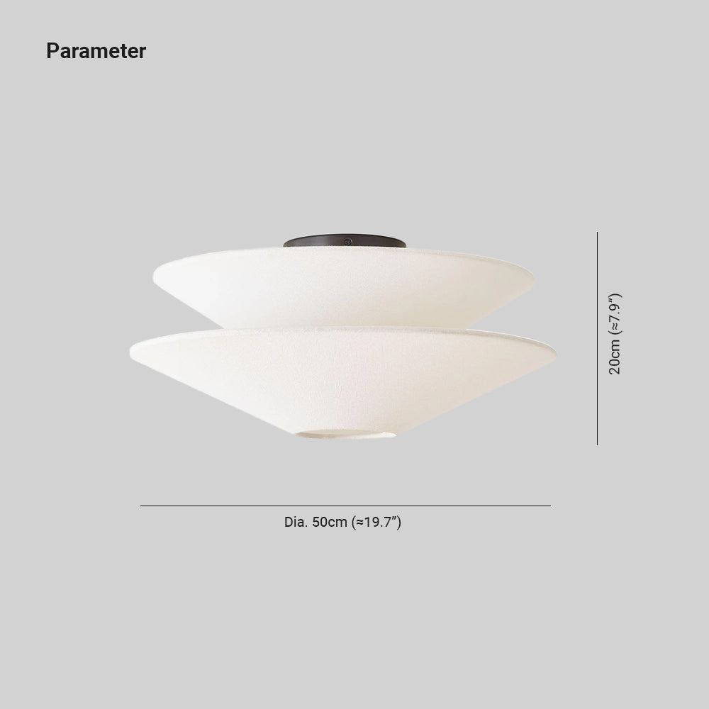 Freyza | Plafonnier affleurant en tissu – Chambre, couloir, cuisine