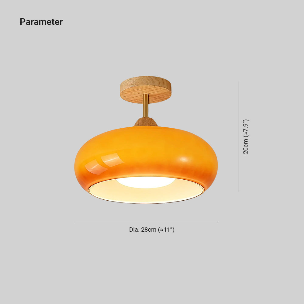 Freyza | Plafonnier affleurant en verre blanc – Chambre, couloir, cuisine