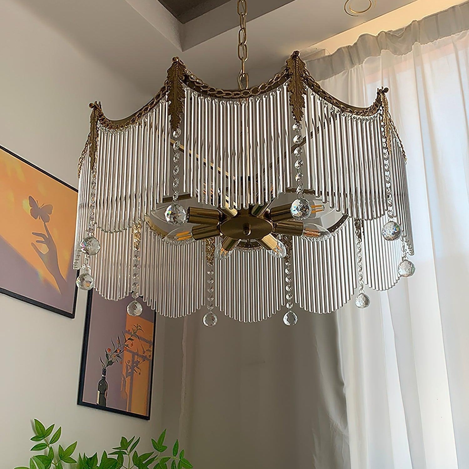 Freyza | Lustre en verre – Salle à manger et salon de style champêtre