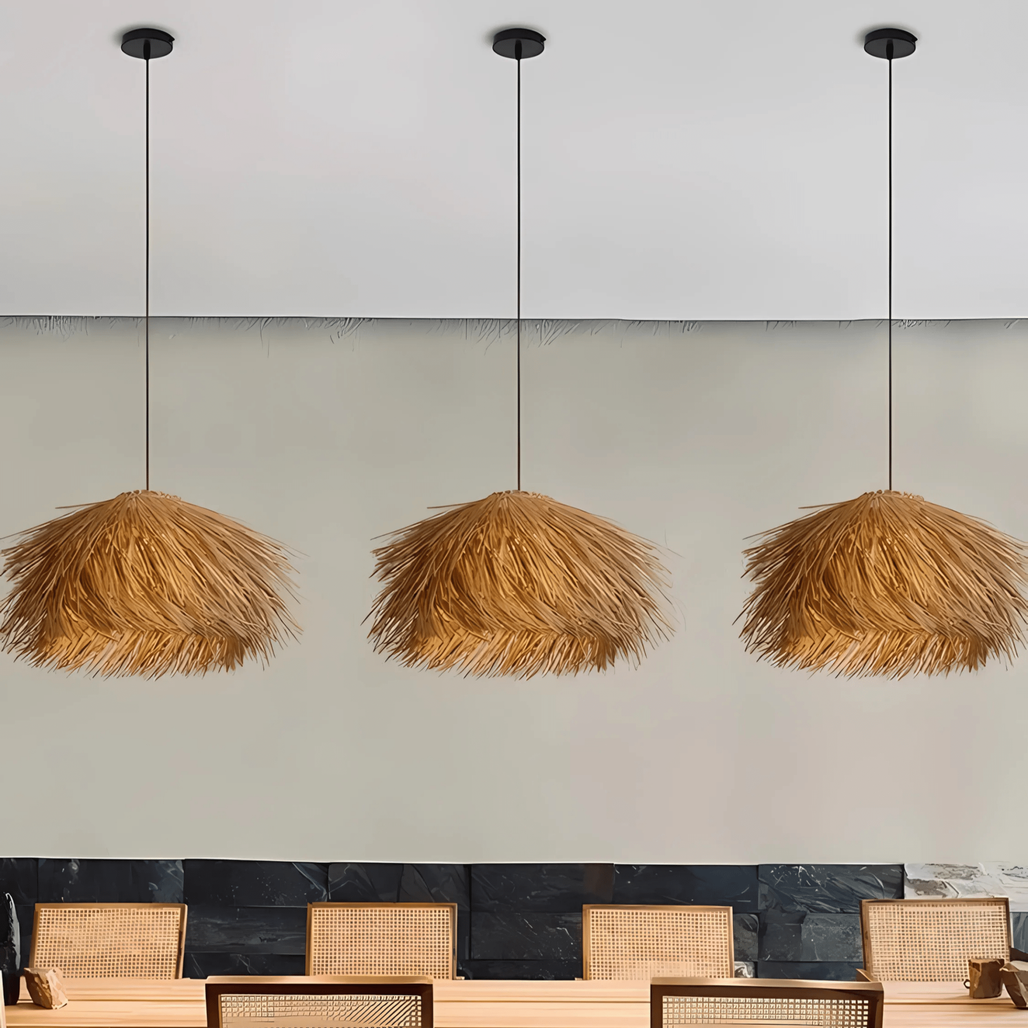 Freyza - ValenciaRattan | Elegant Natural Bohemian Kitchen Pendant Light Fixture