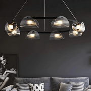 Freyza - Valhalla | Elegant Black Minimalist Industrial Chandelier Light