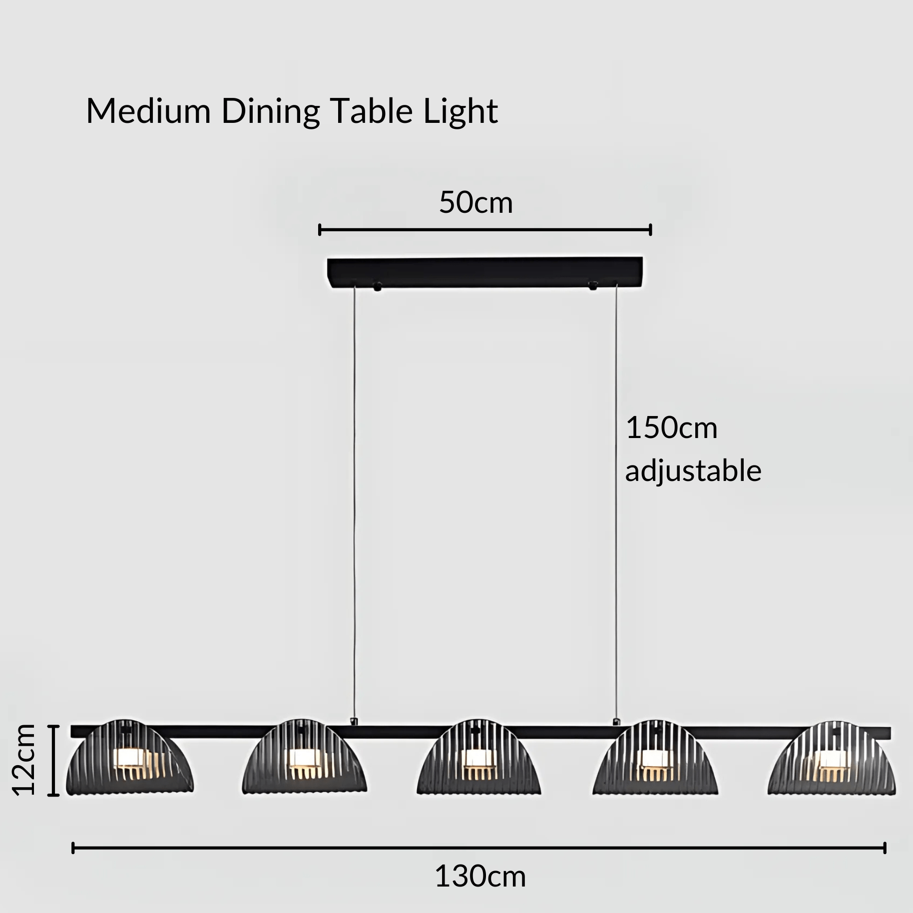 Valhalla | Modern Black Glass Industrial Chandelier Light 10