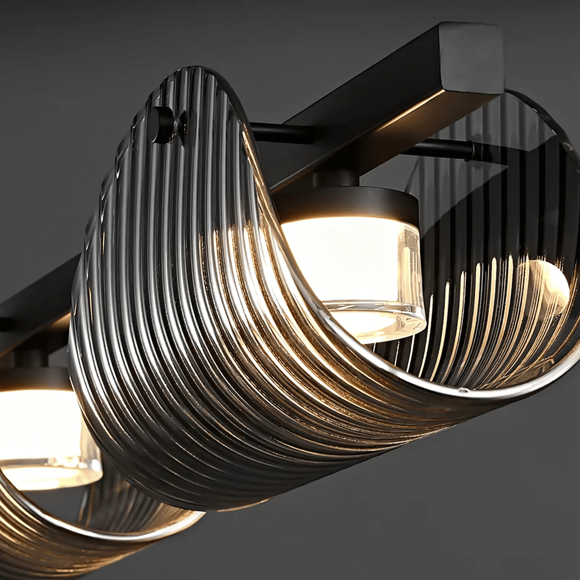 Valhalla | Modern Black Glass Industrial Chandelier Light 5