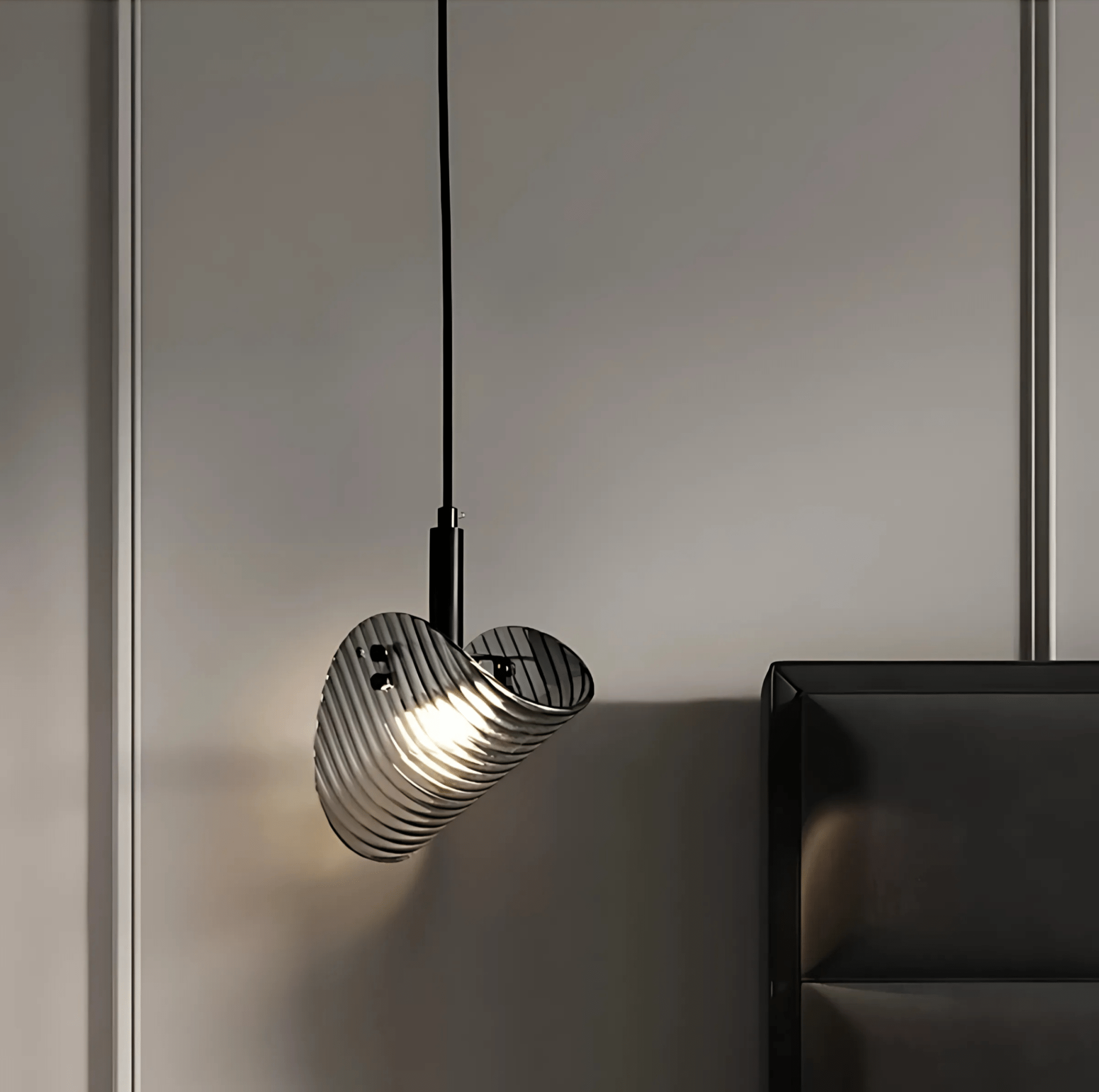 Valhalla | Modern Black Glass Industrial Chandelier Light 8