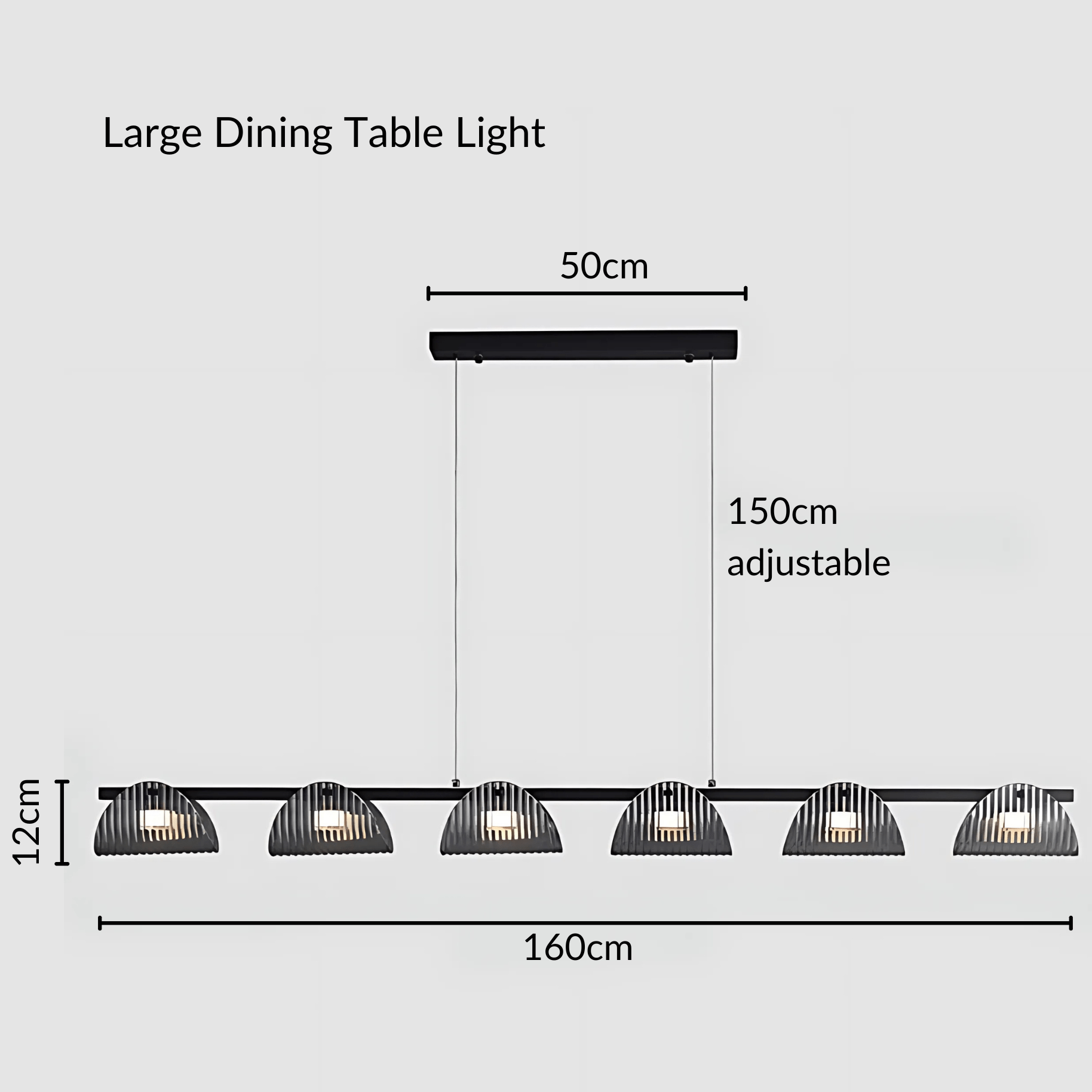 Valhalla | Modern Black Glass Industrial Chandelier Light 9