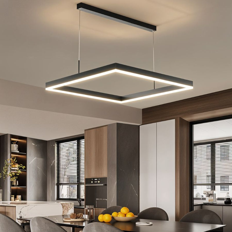 Freyza - Elegant Modern Wrought Iron Adjustable Chandelier dimensions