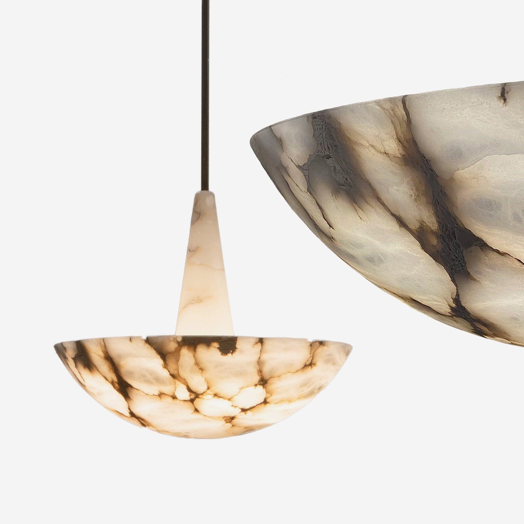 Freyza | Nysilos nordische Pendelleuchte aus Alabaster – nordische Küche und Esszimmer