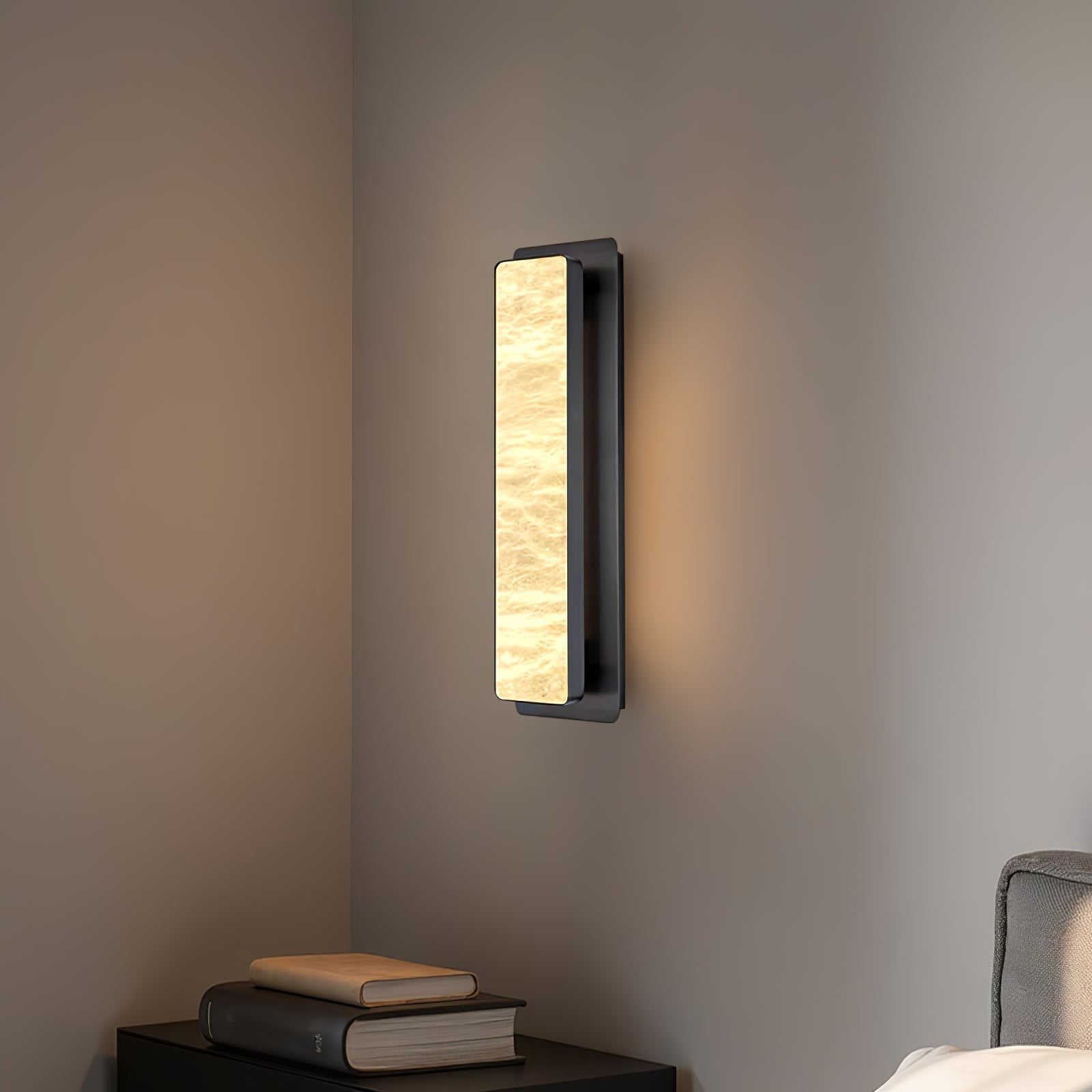 Freyza | Applique murale linéaire en albâtre Ollore – Chambre Couloir