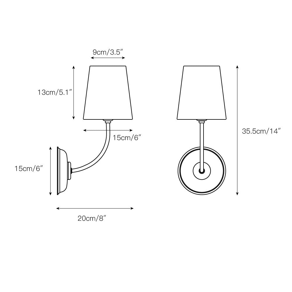 Freyza | Olvaror Vintage Industrial Fabric Wall Light – Industrial Bedroom Hallway