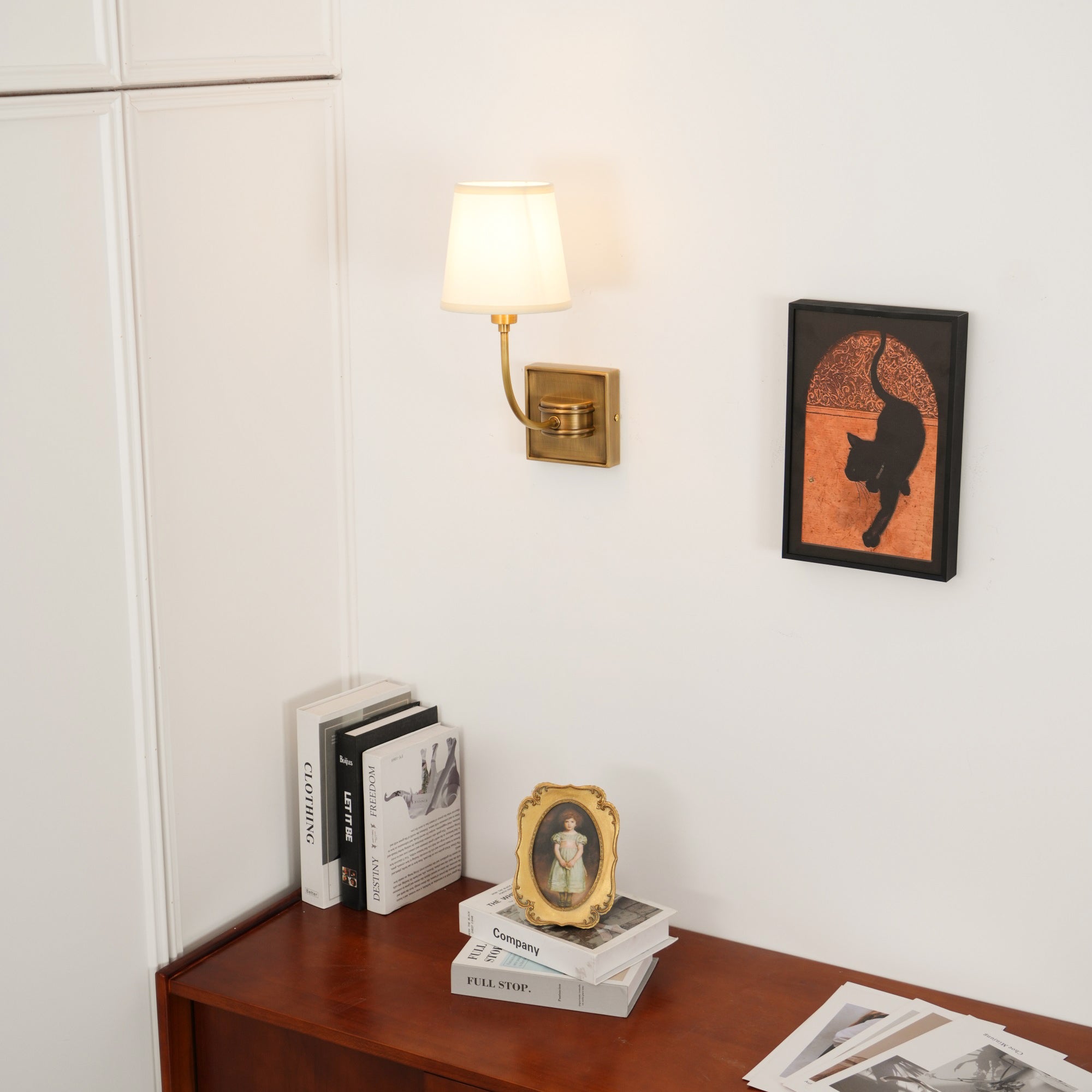 Freyza | Olvaror Vintage Industrial Fabric Wall Light – Industrial Bedroom Hallway