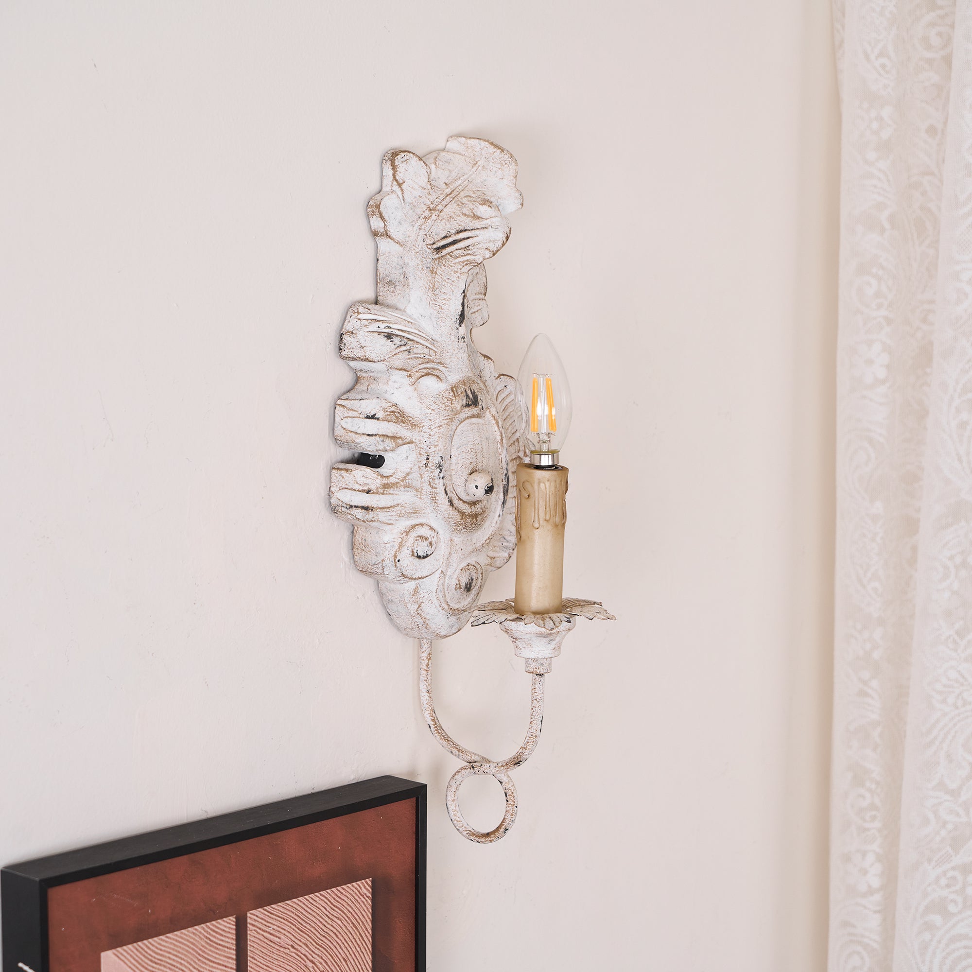 Freyza | Olsilel Elegance Vintage Resin Wall Light – Vintage Bedroom Hallway