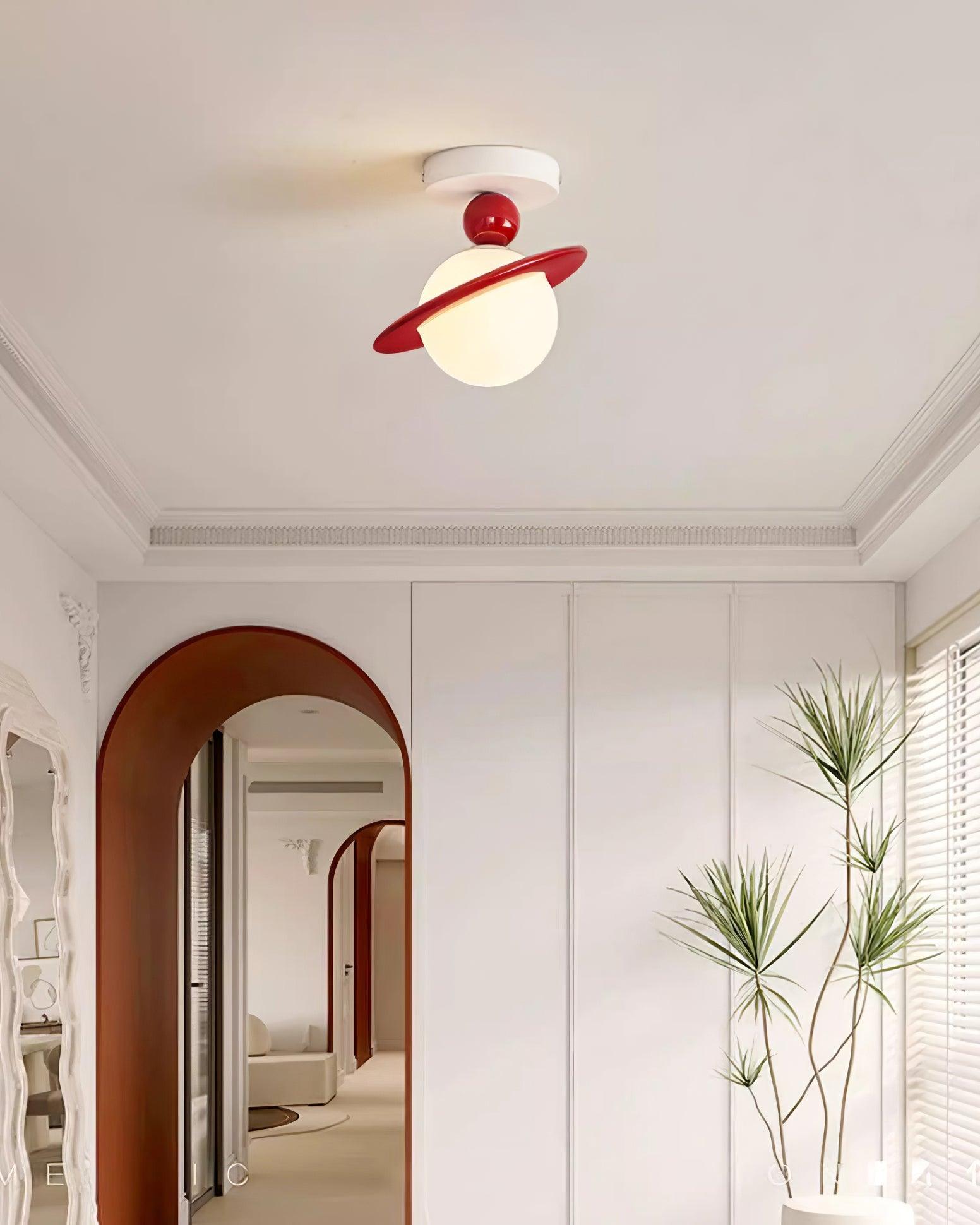 Freyza | Pivoro – Plafonnier encastré rouge et blanc – Chambre, couloir, cuisine
