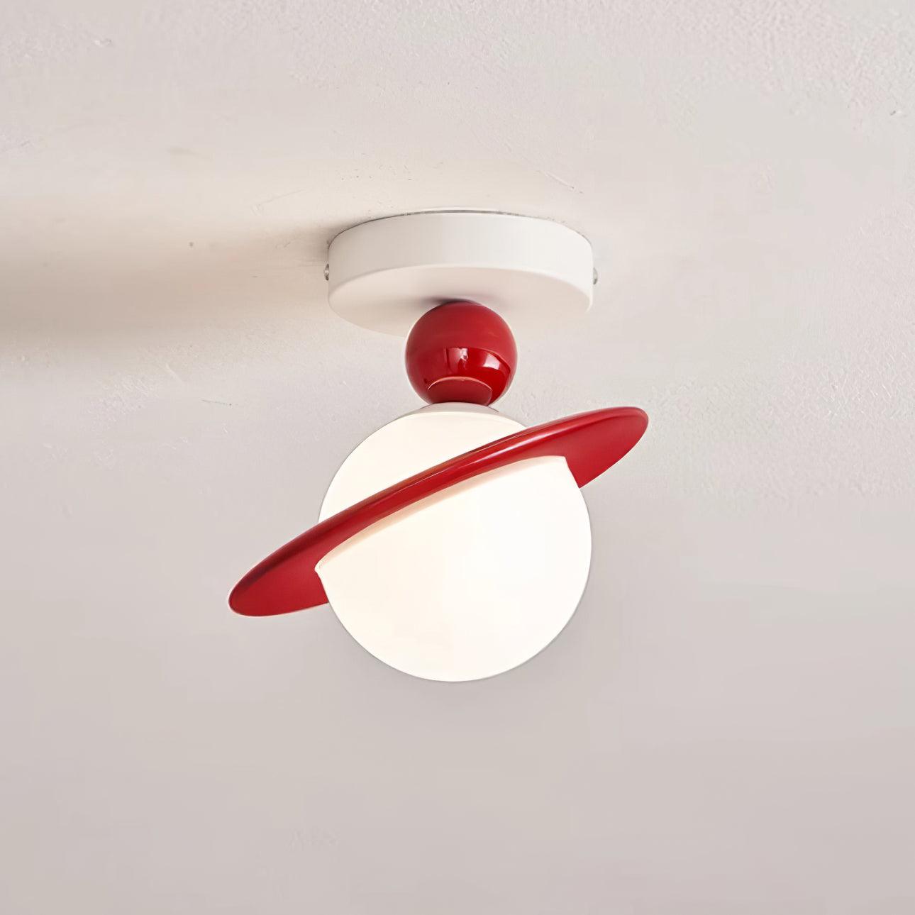Freyza | Pivoro – Plafonnier encastré rouge et blanc – Chambre, couloir, cuisine