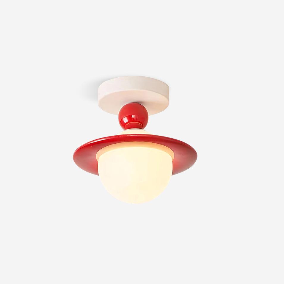 Freyza | Pivoro – Plafonnier encastré rouge et blanc – Chambre, couloir, cuisine