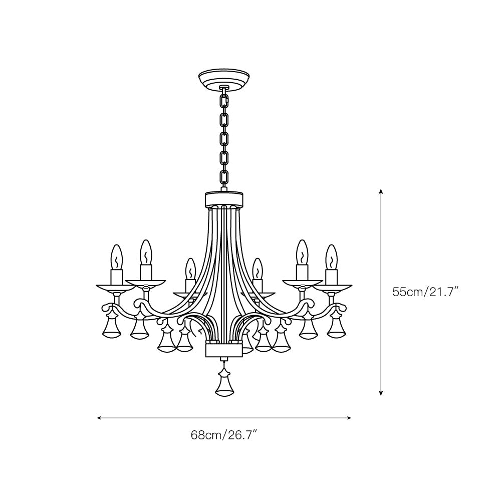 Freyza | Cuvenara Postmodern Luxury Brass Crystal Chandelier – Modern Dining Room Living Room