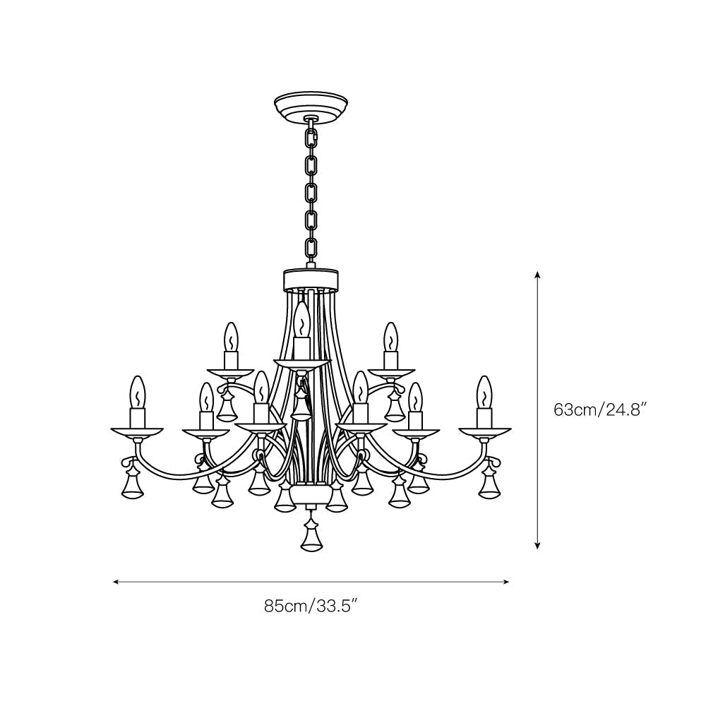 Freyza | Cuvenara Postmodern Luxury Brass Crystal Chandelier – Modern Dining Room Living Room