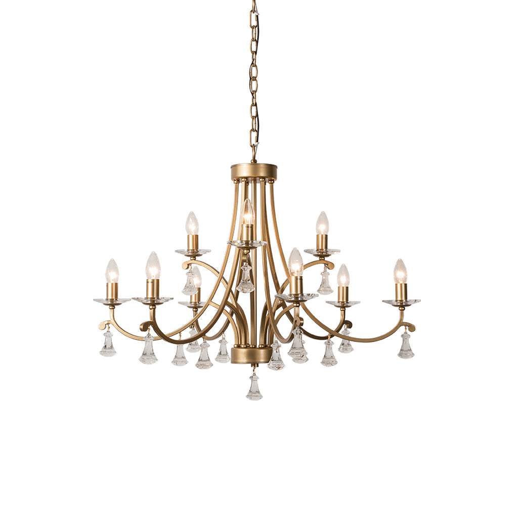Freyza | Cuvenara Postmodern Luxury Brass Crystal Chandelier – Modern Dining Room Living Room