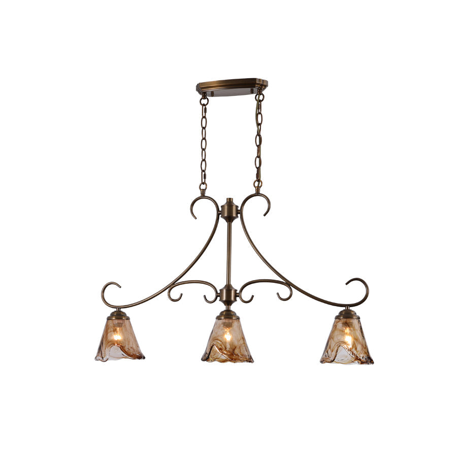 Freyza | Aloror Vintage Industrial Brass Glass Pendant Light – Industrial Kitchen Dining Room