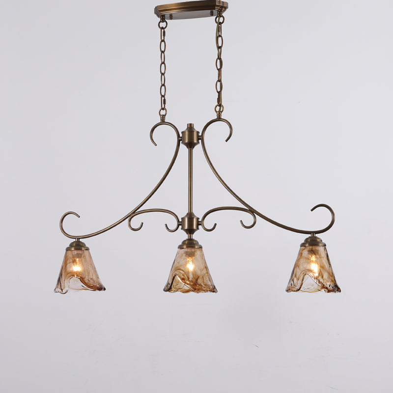 Freyza | Aloror Vintage Industrial Brass Glass Pendant Light – Industrial Kitchen Dining Room