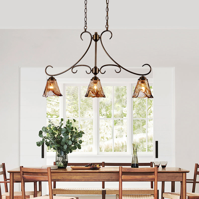 Freyza | Aloror Vintage Industrial Brass Glass Pendant Light – Industrial Kitchen Dining Room