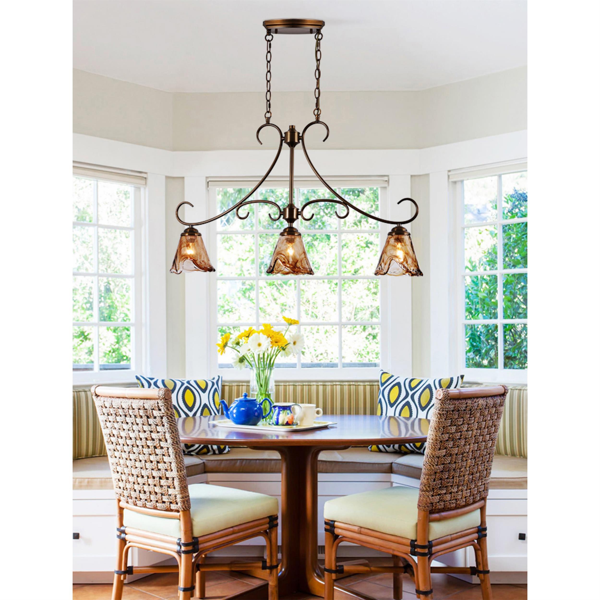 Freyza | Aloror Vintage Industrial Brass Glass Pendant Light – Industrial Kitchen Dining Room