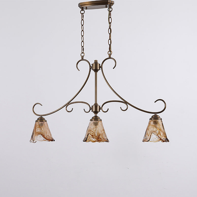 Freyza | Aloror Vintage Industrial Brass Glass Pendant Light – Industrial Kitchen Dining Room