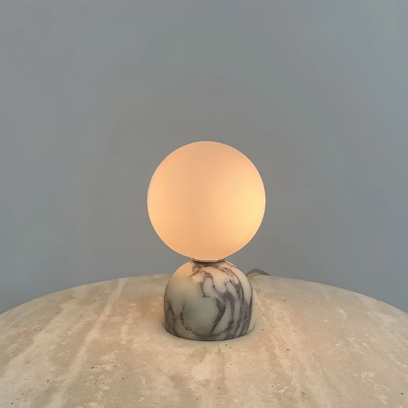 VexaraStone | Stylish Minimalist Frosted Glass Table Lamp for Bedroom 3
