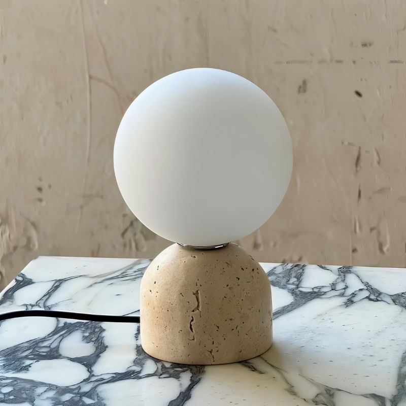 VexaraStone | Stylish Minimalist Frosted Glass Table Lamp for Bedroom 4