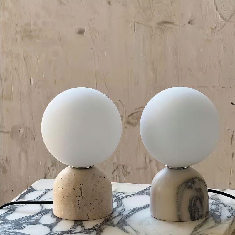 VexaraStone | Stylish Minimalist Frosted Glass Table Lamp for Bedroom 5