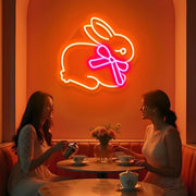Vibrant Neon Bunny Sign | Custom Neon Lights with Dimmable Glow | Perfect Decor for Bedrooms and Parties 0