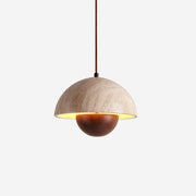 Freyza | Suspension en travertin Ritta, luminaire suspendu en bois – Cuisine, salle à manger