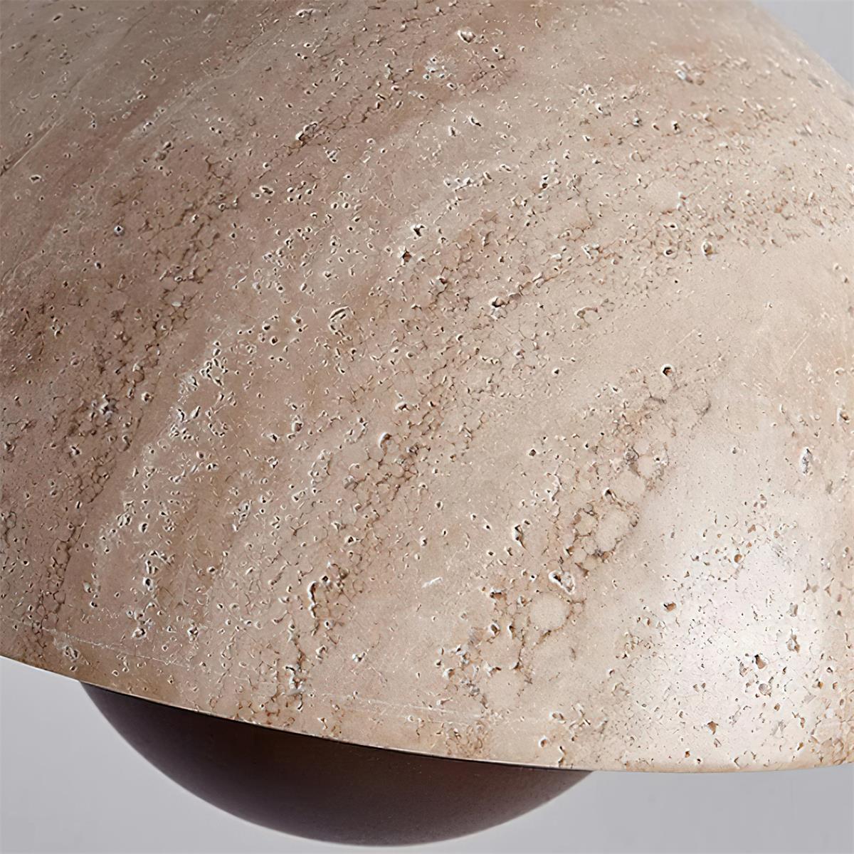 Freyza | Suspension en travertin Ritta, luminaire suspendu en bois – Cuisine, salle à manger