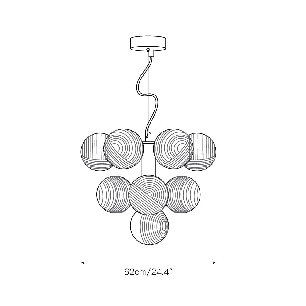 Freyza | Alnorel 10-light Glass 10-Light Glass Chandelier – Dining Room Living Room