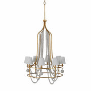 Freyza - Vintage Industrial Chandelier Light with 8 Heads & Wooden Beads | Elegant Design for Stylish Interiors