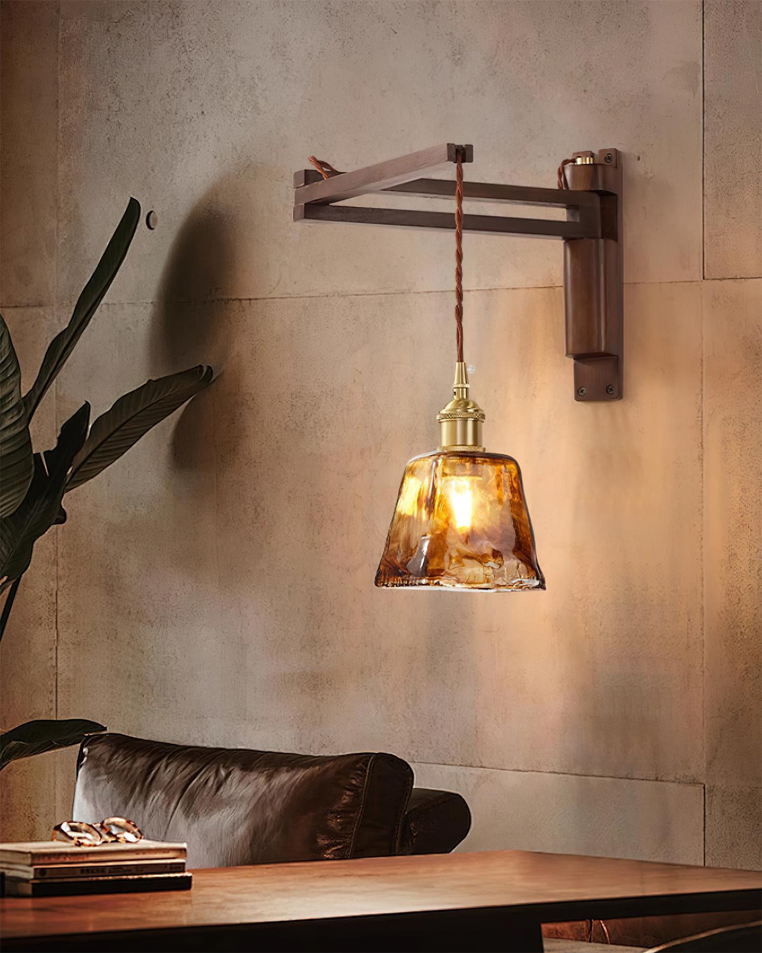 Freyza | Geyla – Applique murale d’intérieur en bois rustique pour chambre et salon