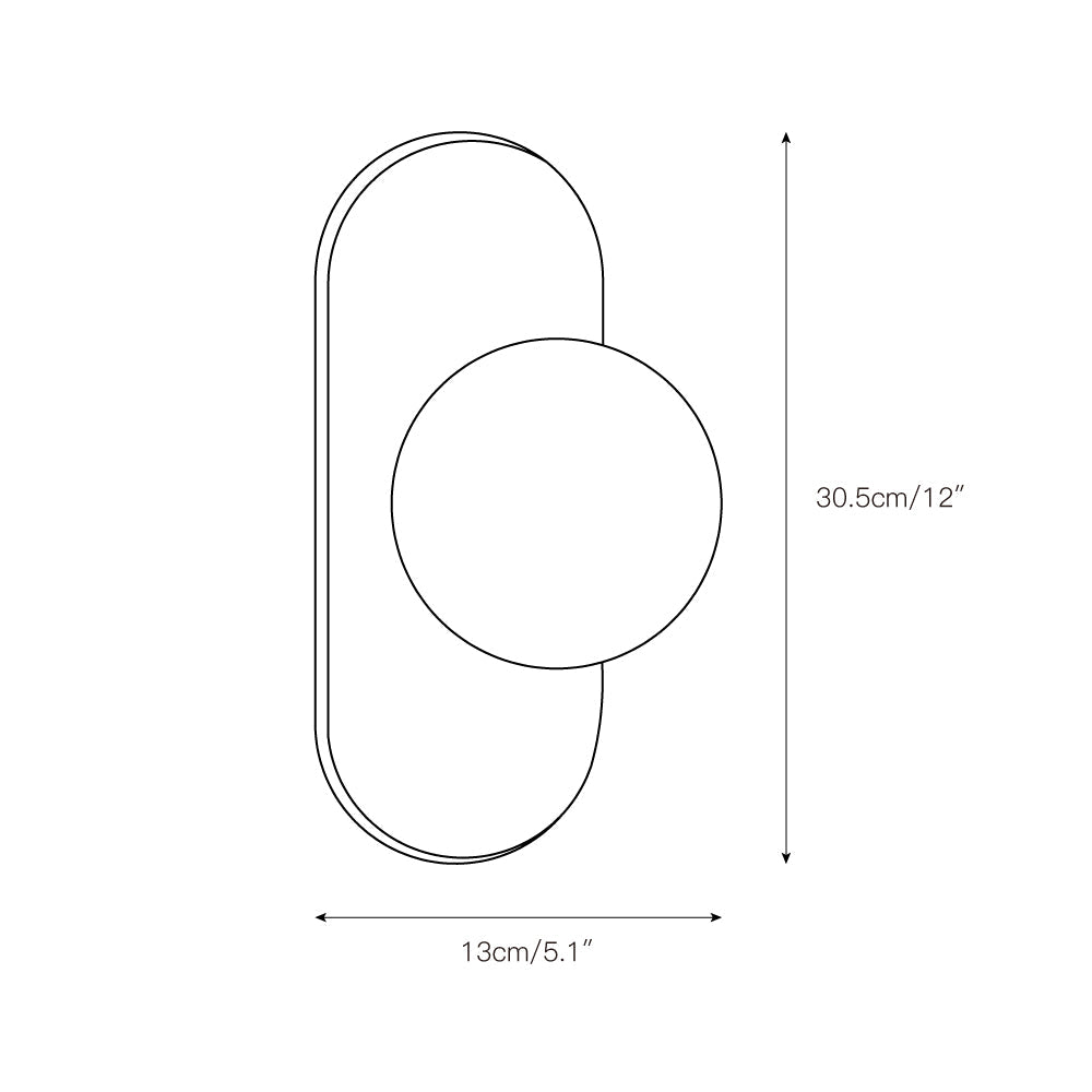 Freyza | Evenara Oval Marble Glass Marble Wall Light – Bedroom Hallway