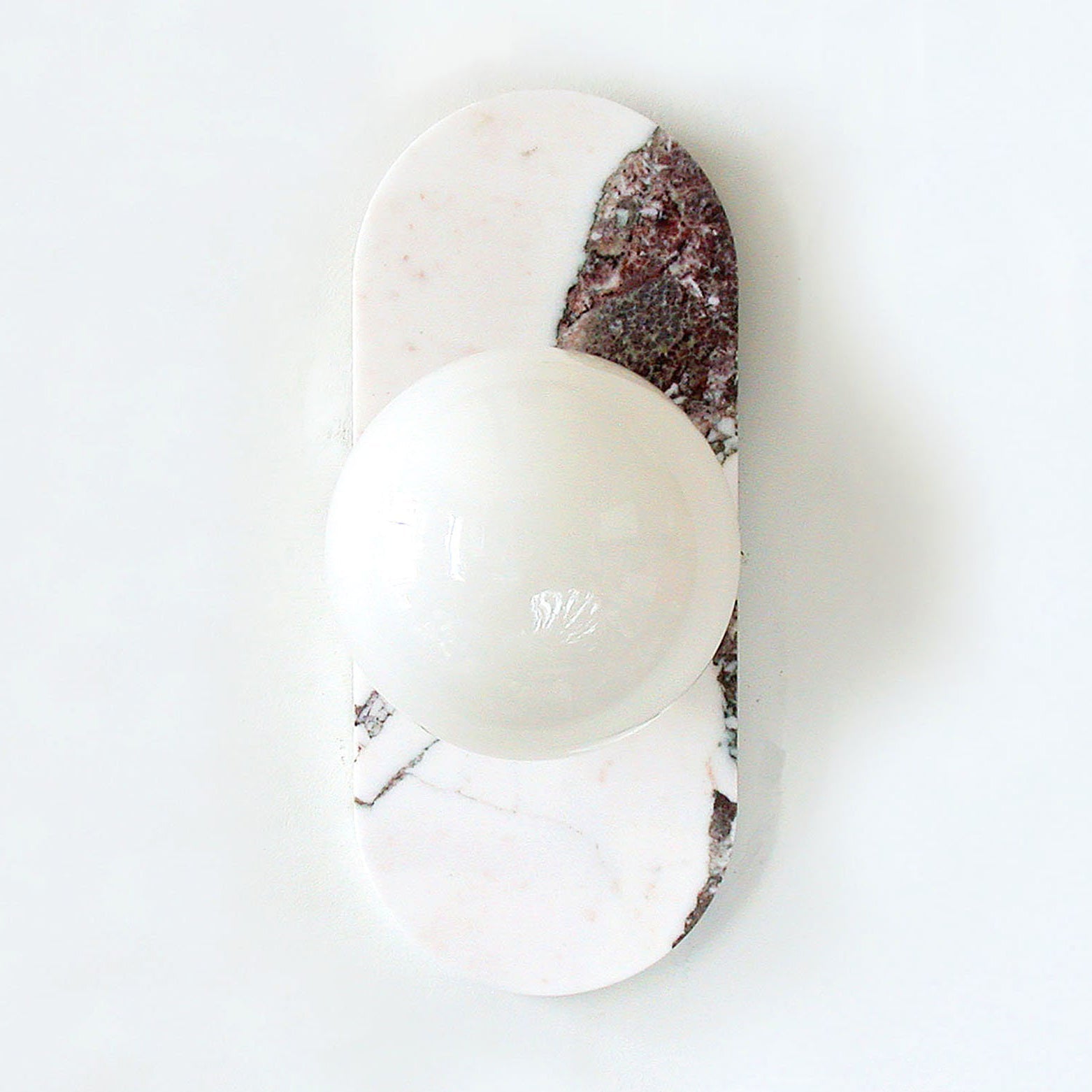 Freyza | Evenara Oval Marble Glass Marble Wall Light – Bedroom Hallway