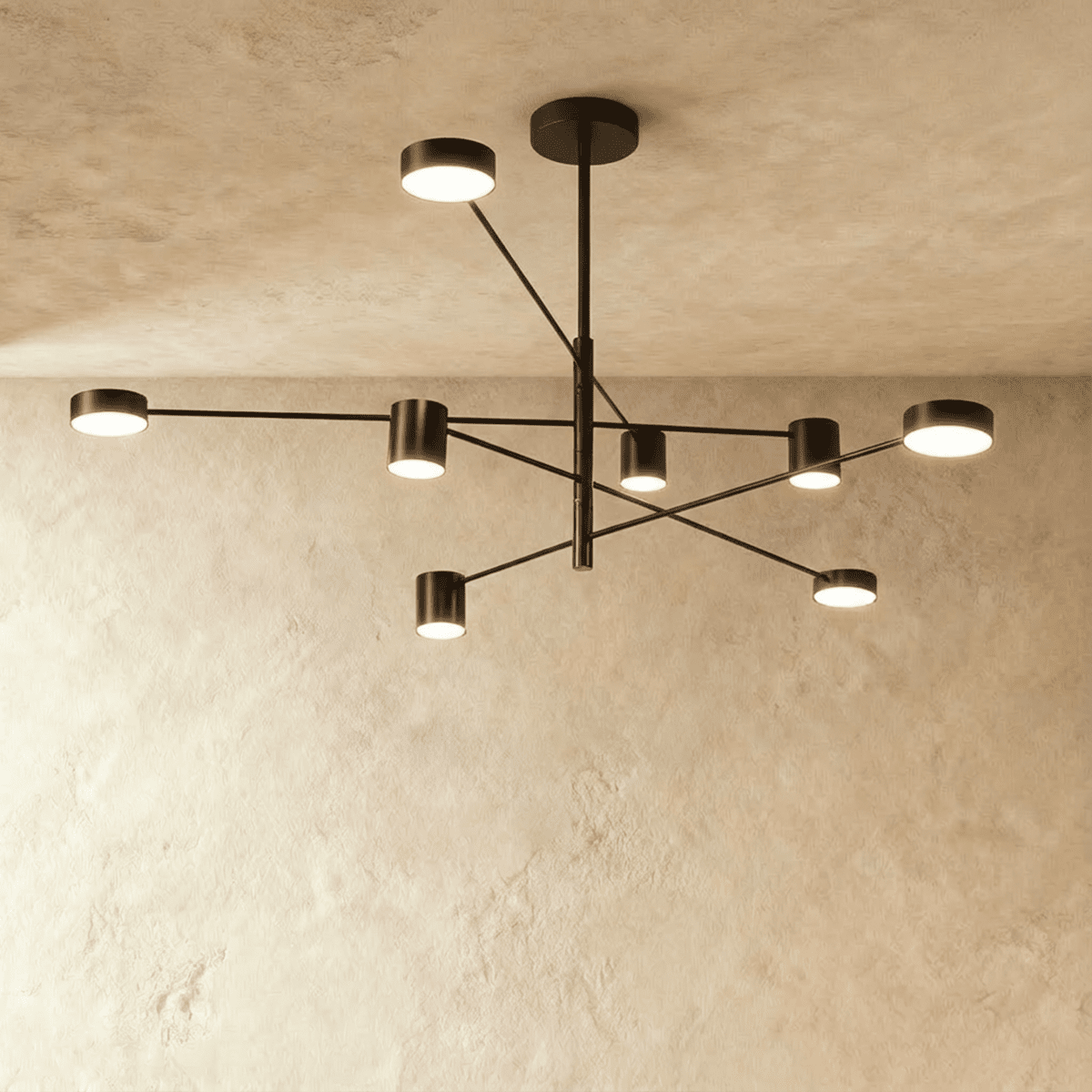 Freyza -Modern Sleek Aluminum Multi-Arm Dining Room Chandelier